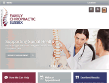 Tablet Screenshot of familychiropracticsussex.com